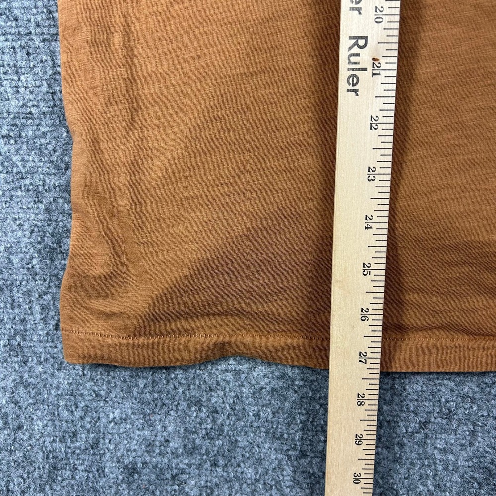 Todd Snyder Pocket T-Shirt Mens L Brown Long Sleeve Slub Cotton Crew Neck - Picture 9 of 9